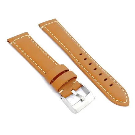 Kremowy pasek 24 mm skórzany DILOY P354.24.23 + GRATIS dwa teleskopy i narzędzie