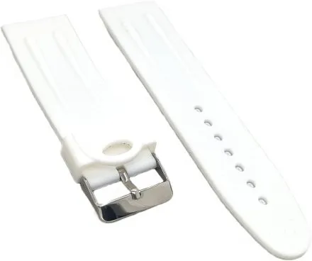 Biały pasek 22 mm kauczukowy DILOY BR01.22.22 + GRATIS dwa teleskopy i narzędzie