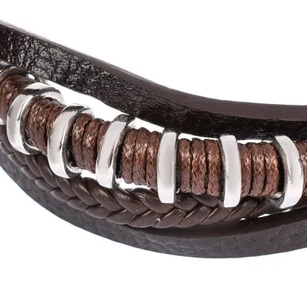 Brązowa skórzana bransoletka męska Pacific LB-024-S2