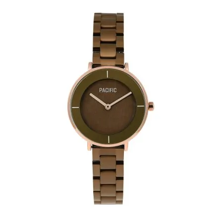Brązowy damski zegarek z bransoletą PACIFIC X6099-03