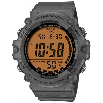 Czarno-pomarańczowy elektroniczny zegarek Casio Sport AE-1500WHC-8AVEF