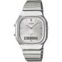 Casio Vintage srebrny zegarek w stylu retro z bransoletką i srebrną tarczą AQ-240E-7AEF