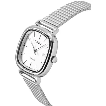 Srebrny zegarek damski Casio Classic kwadratowy retro LTP-B166D-7AVEF