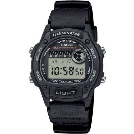 Casio W-220H-1AVEF lekki zegarek sportowy z podświetleniem LED i stoperem czarny