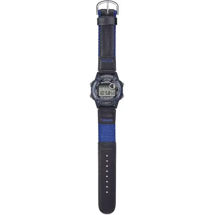 Casio W-220HF-2AVEF zegarek sportowy z paskiem parcianym czarno-niebieski