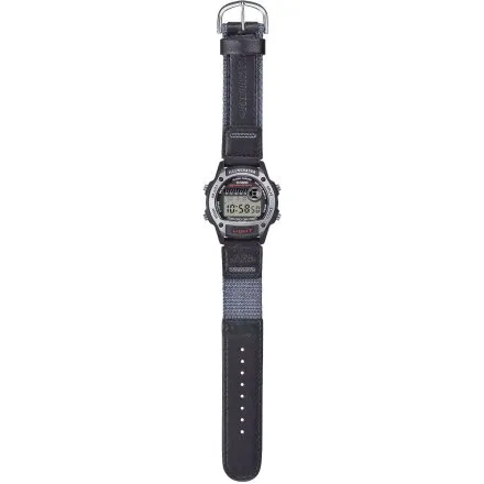 Casio W-220HF-8AVEF zegarek sportowy z paskiem parcianym czarno-szary