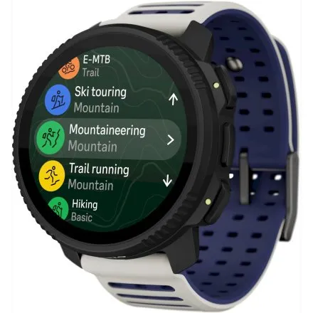 SUUNTO VERTICAL 2 ARCTIC GRAY SS051205000 czarny zegarek outdoorowy z szaro-granatowym paskiem