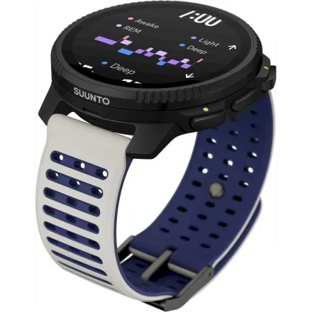 SUUNTO VERTICAL 2 ARCTIC GRAY SS051205000 czarny zegarek outdoorowy z szaro-granatowym paskiem