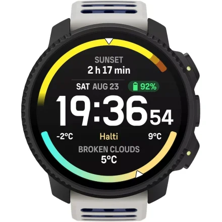 SUUNTO VERTICAL 2 ARCTIC GRAY SS051205000 czarny zegarek outdoorowy z szaro-granatowym paskiem