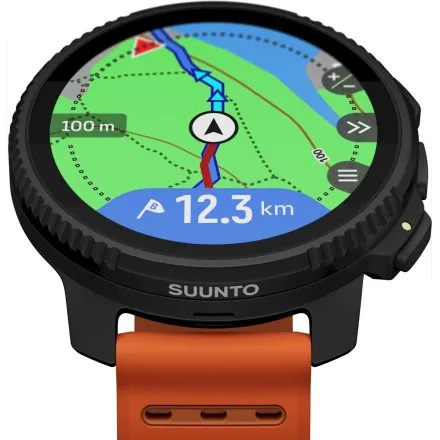 SUUNTO VERTICAL 2 CANYON SS051206000 czarny zegarek outdoorowy z pomarańczowym paskiem