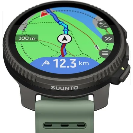 SUUNTO VERTICAL 2 TITANIUM SAGE SS051209000 czarny zegarek tytanowy outdoorowy z zielonym paskiem