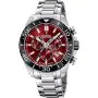 Festina Swiss Made zegarek męski na bransolecie rubinowy ze stoperem 20042/5