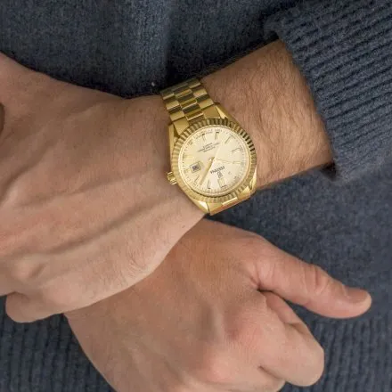 Festina Swiss Made 20086-A Zegarek męski złoty ze szkłem szafirowym