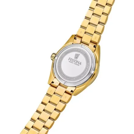 Festina Swiss Made 20086-A Zegarek męski złoty ze szkłem szafirowym