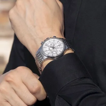 Festina Swiss Made 20093/1 zegarek męski srebrny chronograf