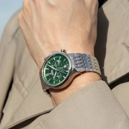 Festina Swiss Made 20093/3 zegarek męski srebrny-zielony chronograf