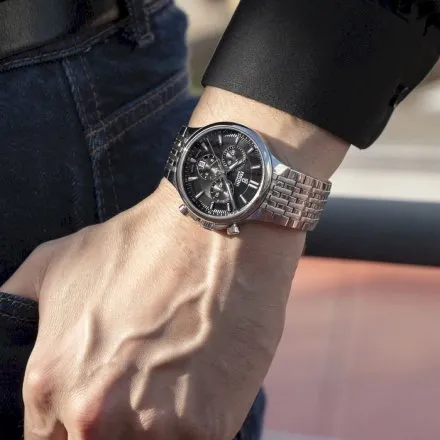 Festina Swiss Made 20093/4 zegarek męski srebrny-czarny chronograf