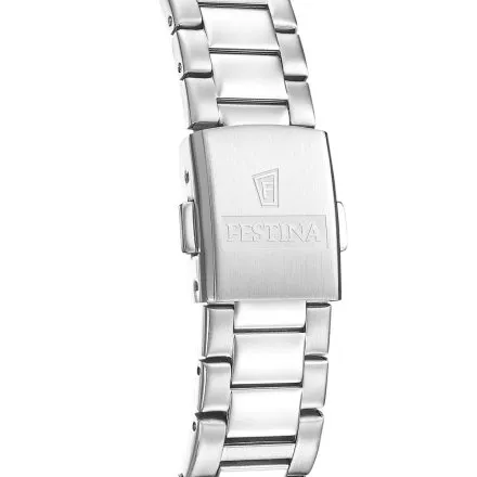 Festina Boyfriend Chrono 20093-1 zegarek srebrny na bransolecie zielony