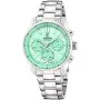 Festina Boyfriend Chrono 20093-1 zegarek srebrny na bransolecie zielony