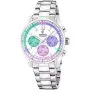 Festina Boyfriend Chrono 20093-5 zegarek srebrny na bransolecie kolorowy