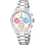 Festina Boyfriend Chrono 20093-6 zegarek srebrny na bransolecie kolorowy