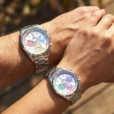 Festina Boyfriend Chrono 20093-7 zegarek srebrny na bransolecie kolorowy