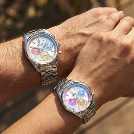 Festina Boyfriend Chrono 20093-7 zegarek srebrny na bransolecie kolorowy