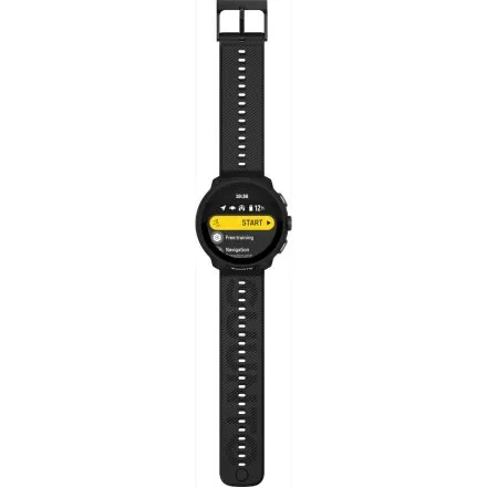 SUUNTO Run All Black czarny zegarek do biegania z silikonowym paskiem SS051272000