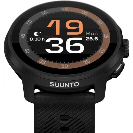 SUUNTO Run All Black czarny zegarek do biegania z silikonowym paskiem SS051272000