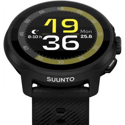 SUUNTO Run All Black czarny zegarek do biegania z silikonowym paskiem SS051272000