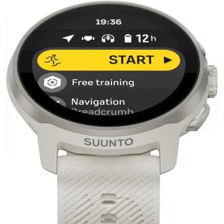 SUUNTO Run Frost Gray szary zegarek do biegania z silikonowym paskiem SS051273000