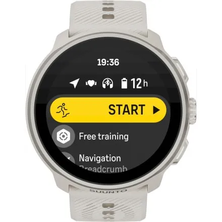 SUUNTO Run Frost Gray szary zegarek do biegania z silikonowym paskiem SS051273000