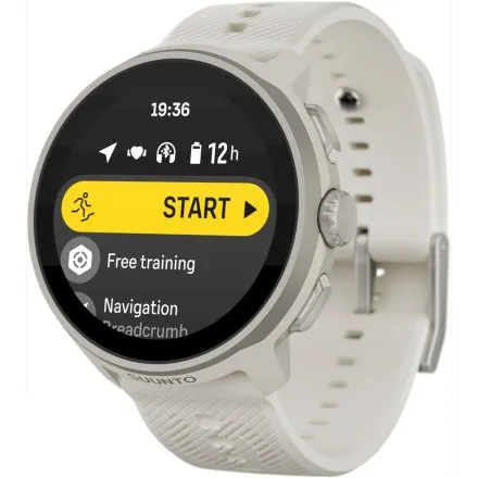 SUUNTO Run Frost Gray szary zegarek do biegania z silikonowym paskiem SS051273000