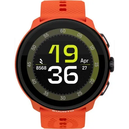 SUUNTO Run Coral Orange pomarańczowy zegarek do biegania z silikonowym paskiem SS051275000