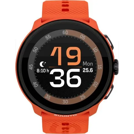 SUUNTO Run Coral Orange pomarańczowy zegarek do biegania z silikonowym paskiem SS051275000