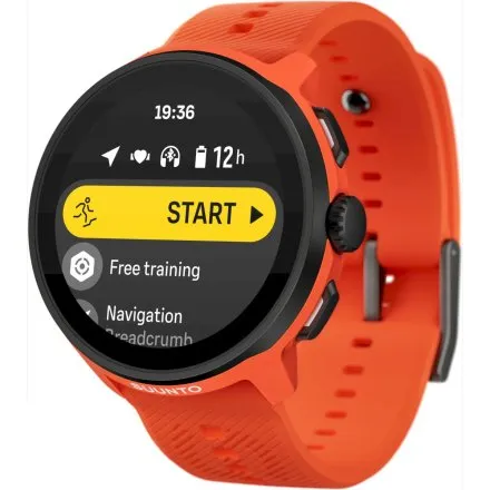 SUUNTO Run Coral Orange pomarańczowy zegarek do biegania z silikonowym paskiem SS051275000