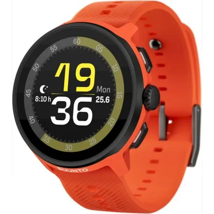 SUUNTO Run Coral Orange pomarańczowy zegarek do biegania z silikonowym paskiem SS051275000