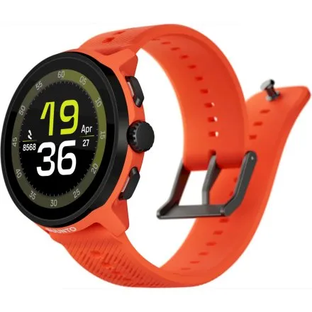 SUUNTO Run Coral Orange pomarańczowy zegarek do biegania z silikonowym paskiem SS051275000