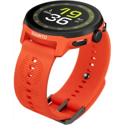 SUUNTO Run Coral Orange pomarańczowy zegarek do biegania z silikonowym paskiem SS051275000