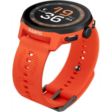 SUUNTO Run Coral Orange pomarańczowy zegarek do biegania z silikonowym paskiem SS051275000