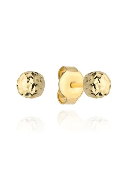 Kolczyki złote kulki super lekkie diamentowane 7 mm • Złoto 333 0.57 g