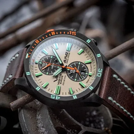 Zegarek Męski 6S11-320C677 Czarno-brązowy Vostok Europe Almaz Space Station 320B676