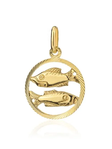 Zawieszka złota znak zodiaku RYBY • Złoto 585 0.80 g