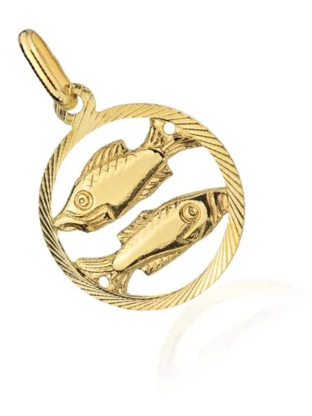 Zawieszka złota znak zodiaku RYBY • Złoto 585 0.80 g