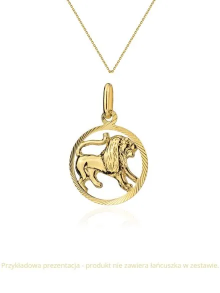 Zawieszka złota znak zodiaku LEW • Złoto 585 0.83 g