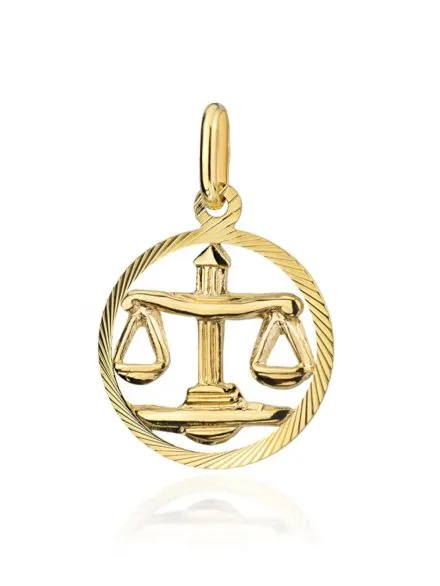 Zawieszka złota znak zodiaku WAGA • Złoto 585 0.73 g