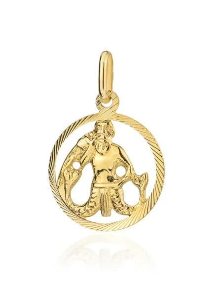 Zawieszka złota znak zodiaku WODNIK • Złoto 585 0.83 g
