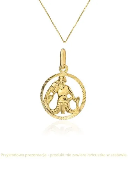Zawieszka złota znak zodiaku WODNIK • Złoto 585 0.83 g
