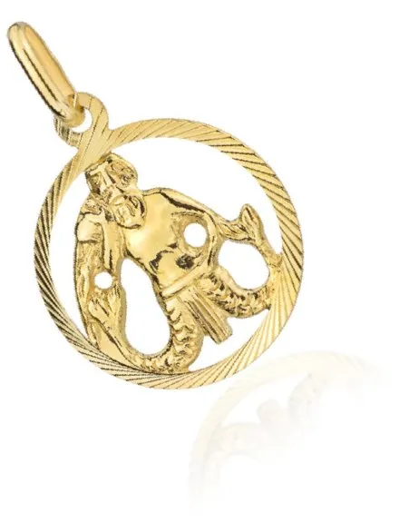 Zawieszka złota znak zodiaku WODNIK • Złoto 585 0.83 g