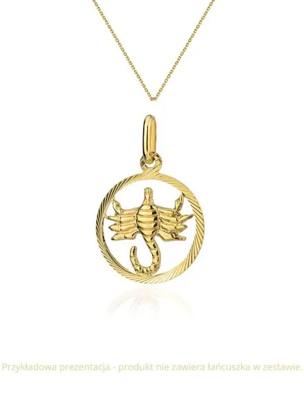 Zawieszka złota znak zodiaku SKORPION • Złoto 585 0.68 g